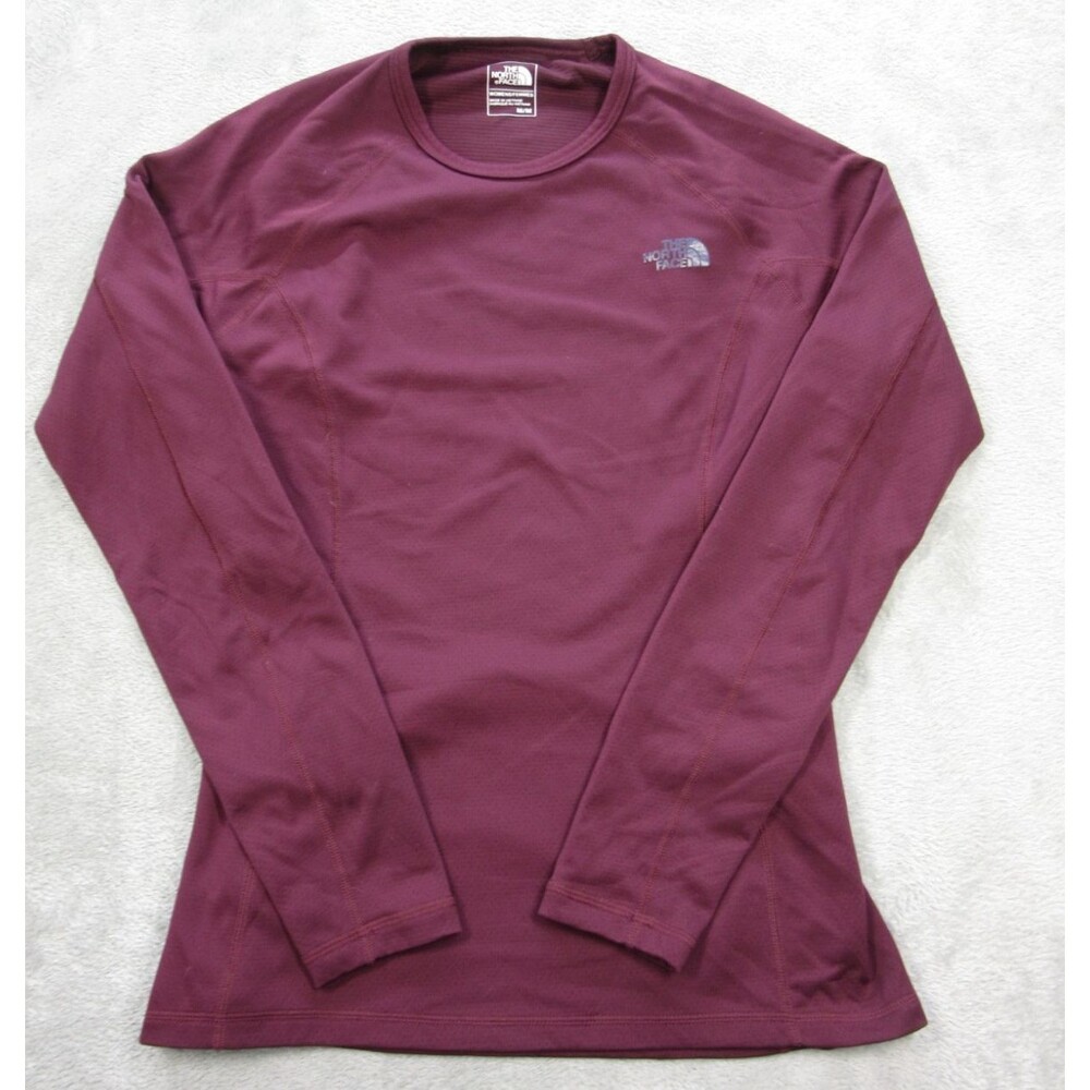 The North Face FlashDry Women's Medium Long Sleeve Sun Shirt Burgundy Red